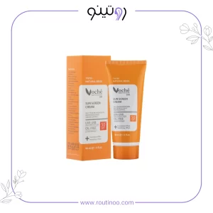 کرم ضد آفتاب وچه پوست چرب با رنگ بژ طبیعی